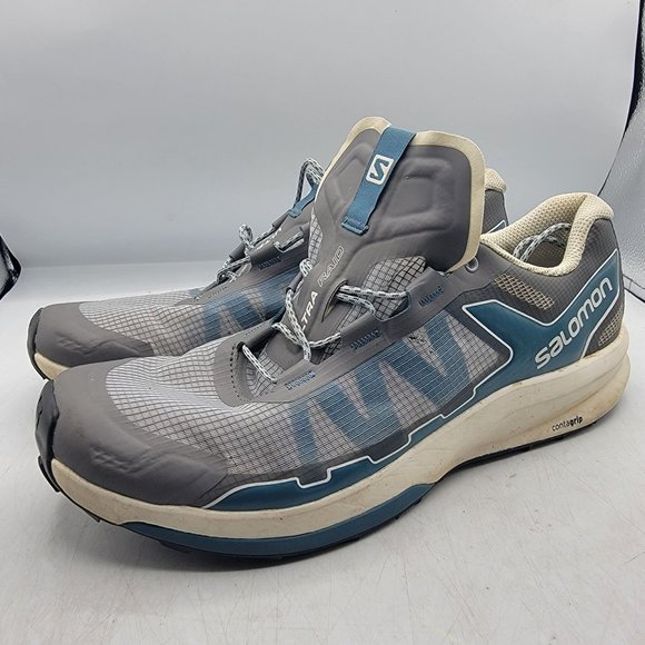 Salomon Ultra Raid Trail Run Quarry Mens 8.5 Trek Blue Gray Trail Shoes Hiking main image 14